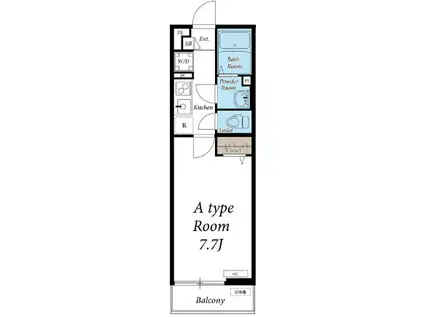 リブリヴェラコート2(1K/1階)の間取り写真