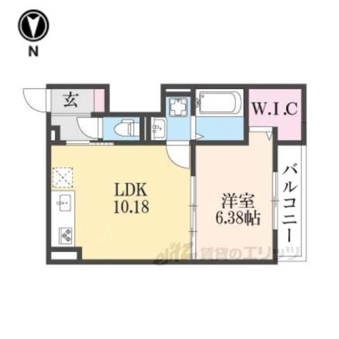 VILLARIVIERE(1LDK/2階)の間取り写真
