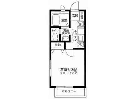グレイシス東池袋(1K/2階)の間取り写真