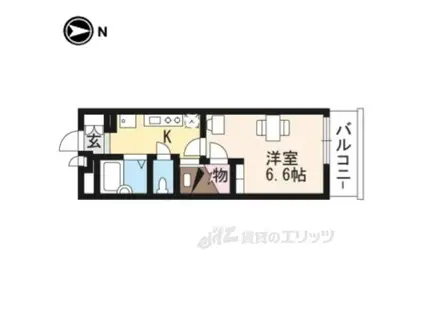 レオパレス府庁前(1K/2階)の間取り写真