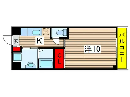 第8横土ビル(1K/5階)の間取り写真