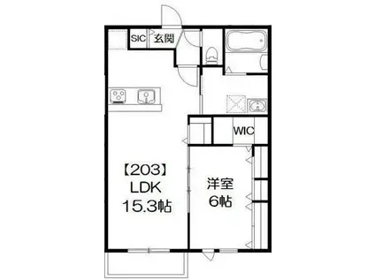 エトワール(1LDK/2階)の間取り写真