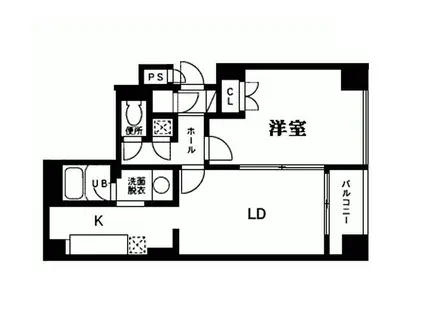 エストライフ勝どき(1LDK/6階)の間取り写真