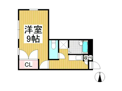 ティエラ(1K/2階)の間取り写真