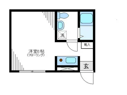 コーラルタウン(ワンルーム/1階)の間取り写真