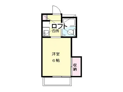 プラムガーデン(1K/2階)の間取り写真