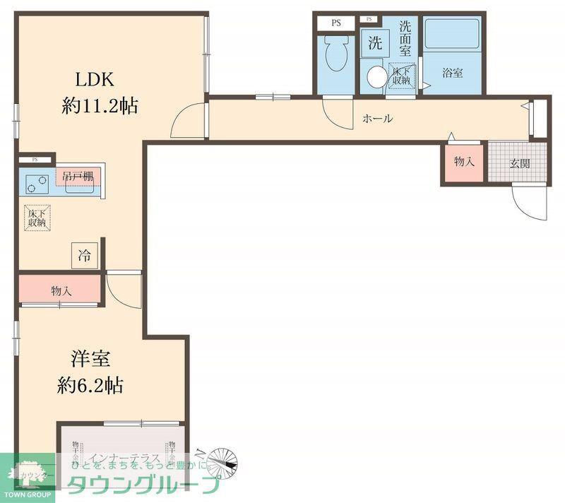スマイル K(1LDK/3階)の間取り写真