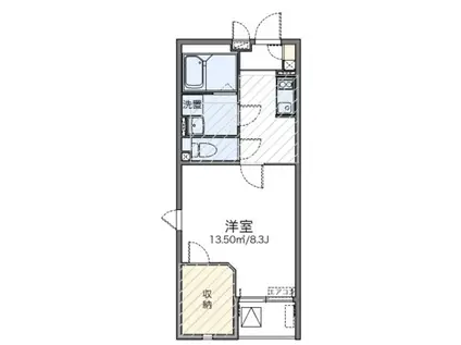 レオネクストエクセルアサヒII(1K/3階)の間取り写真