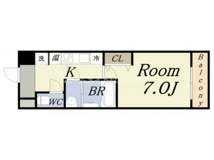 EIGHT DOME CITY(1K/7階)の間取り写真