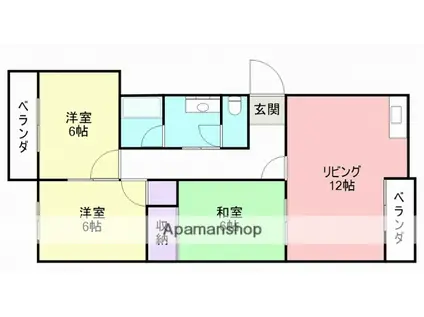 ロビンコート(3LDK/2階)の間取り写真