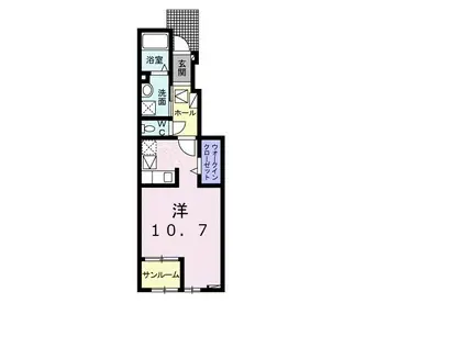 スフィーダI(ワンルーム/1階)の間取り写真