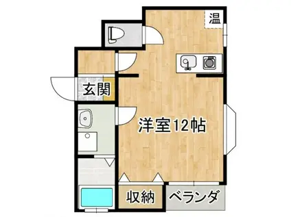 アンジュ(ワンルーム/2階)の間取り写真