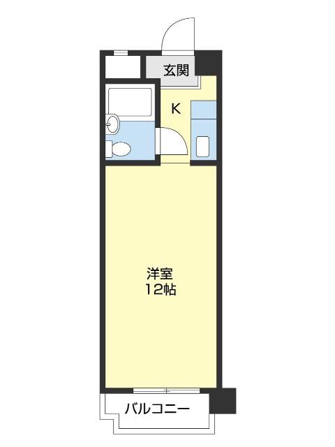 ヤマイチPLAZA吉田I(ワンルーム/4階)の間取り写真