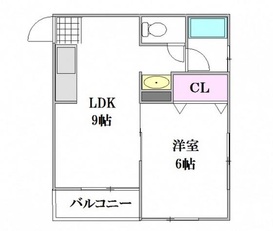 SO-UN YAHATA(1LDK/3階)の間取り写真