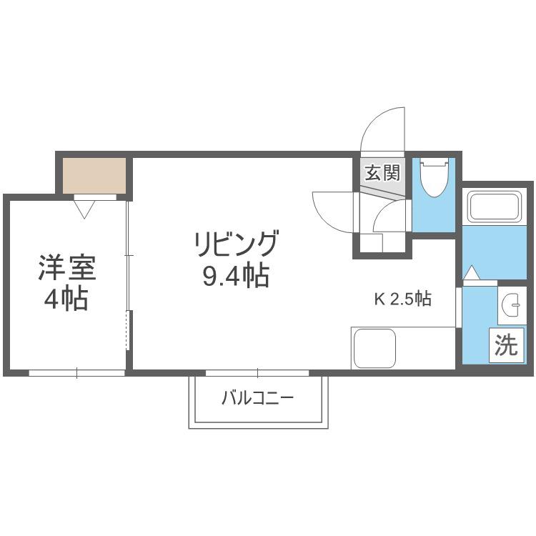 VERDE MARUYAMA(1LDK/1階)の間取り写真