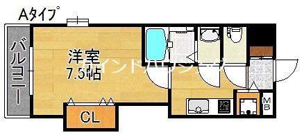 LUXE我孫子(1K/10階)の間取り写真