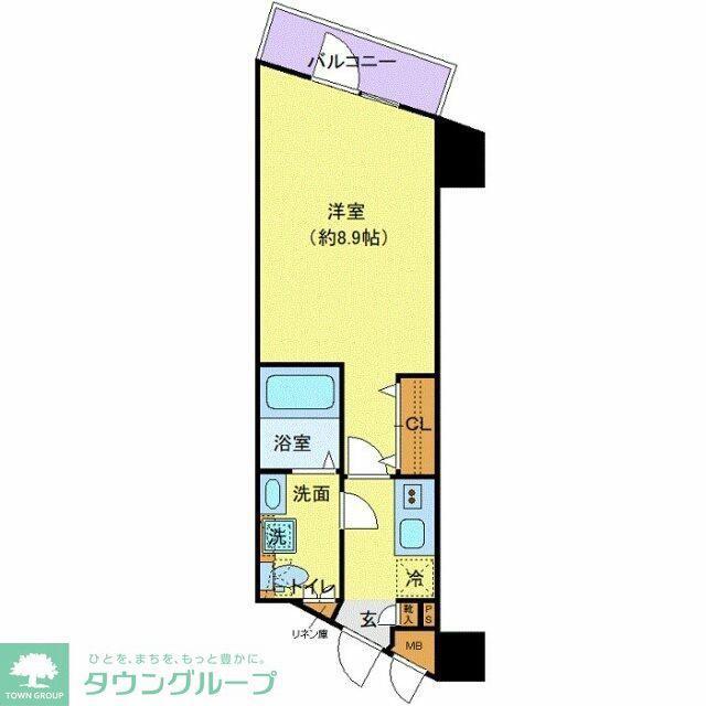 プレール・ドゥーク西新井II(1K/3階)の間取り写真