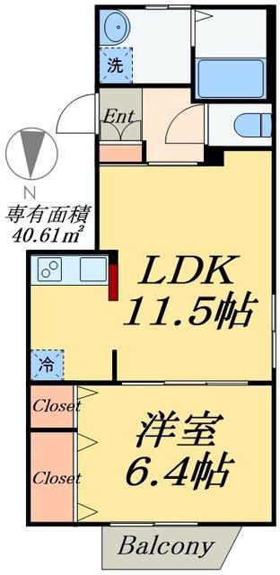 TOKYO FLAT(1LDK/5階)の間取り写真