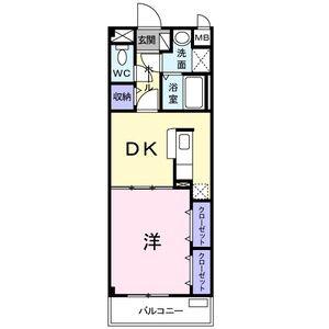 SUNCLAIRYOSINO(1DK/3階)の間取り写真