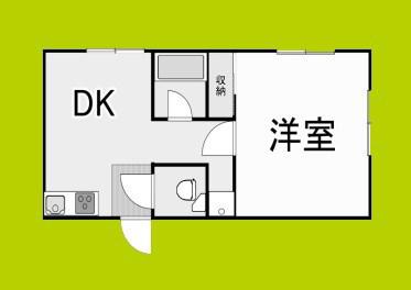 サンローズ小林(1LDK/4階)の間取り写真