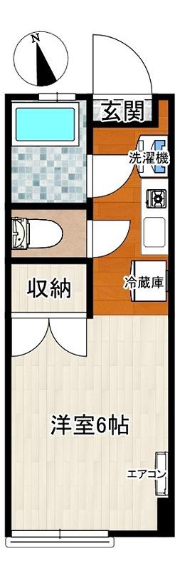 CHARMEUN(1K/1階)の間取り写真