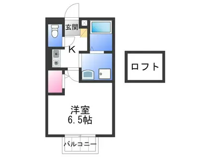 イーストファーム(1K/2階)の間取り写真