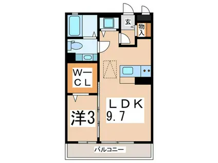 コートロイヤルアネックス(1LDK/2階)の間取り写真