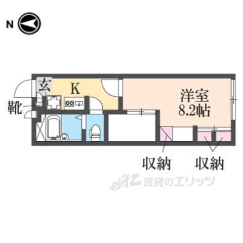 レオパレス辻九第一(1K/2階)の間取り写真