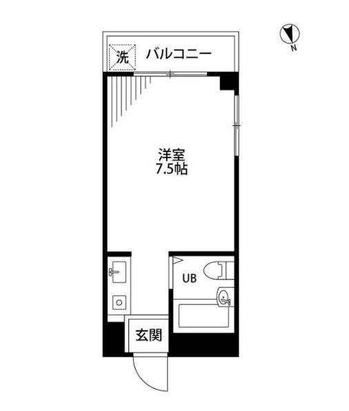 コアプラス小竹向原(ワンルーム/4階)の間取り写真