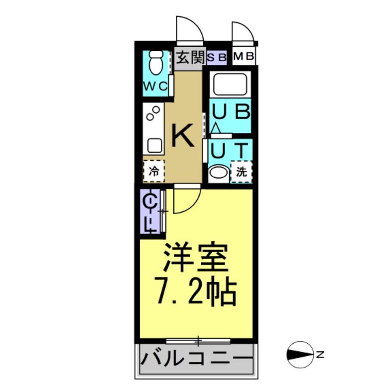 A・CITY半田旭町(1K/3階)の間取り写真