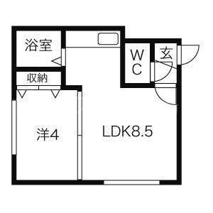 S-ING 2ND(1LDK/3階)の間取り写真