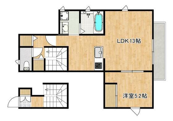 アークスヴィラ上大岡(1LDK/2階)の間取り写真