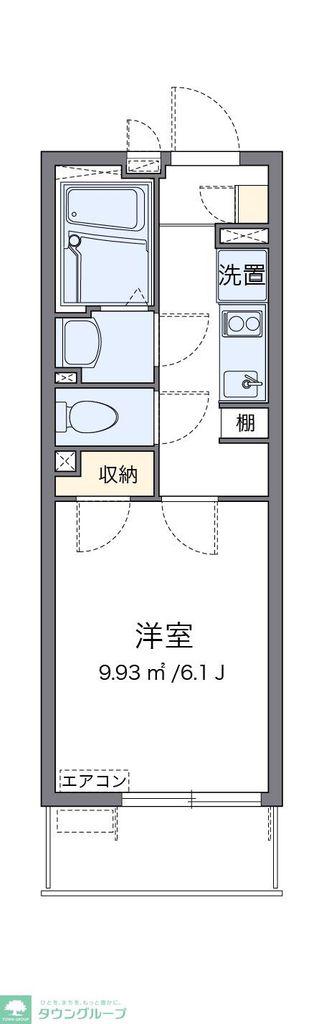 クレイノフラーズ アント ルポ(1K/1階)の間取り写真