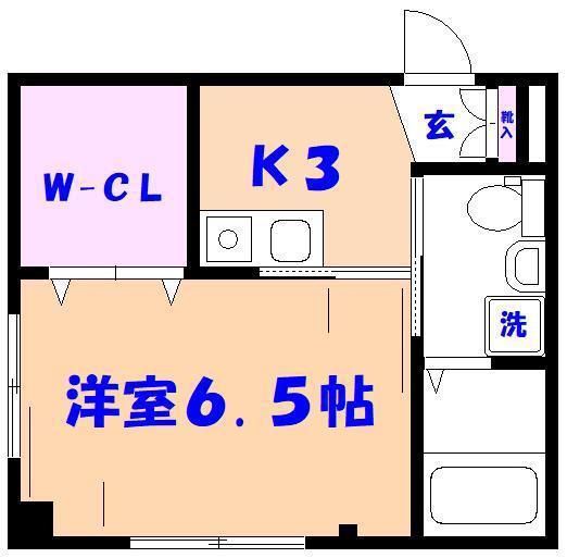 レジデンスゴトウ(1SK/2階)の間取り写真