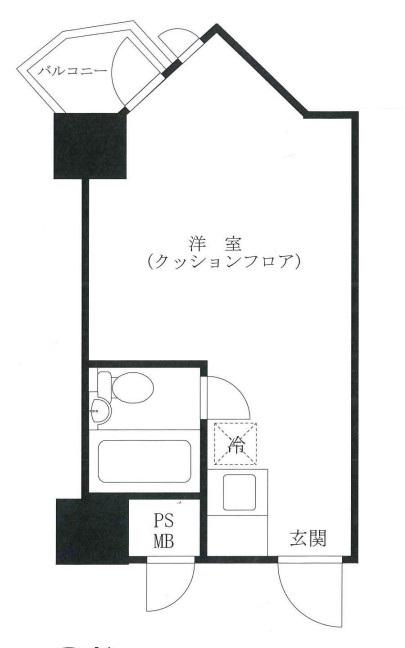 東京ベイビュウ(ワンルーム/4階)の間取り写真