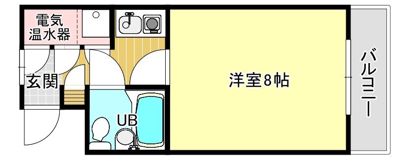 マンションステップ(1K/3階)の間取り写真