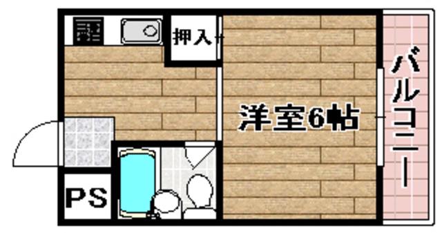 アクティーハイツ(1K/1階)の間取り写真
