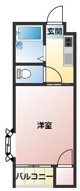 プレアール古川橋II(1K/3階)の間取り写真