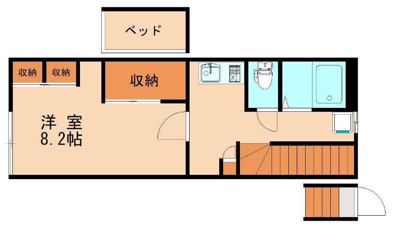 レオパレス純(1K/2階)の間取り写真