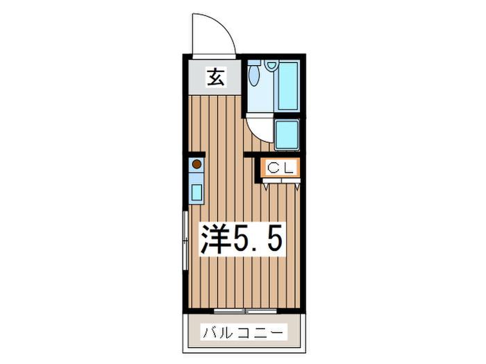 マンションタピール(ワンルーム/3階)の間取り写真