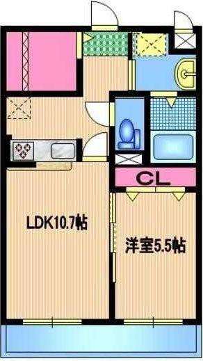 グランドソレイユ(1LDK/1階)の間取り写真