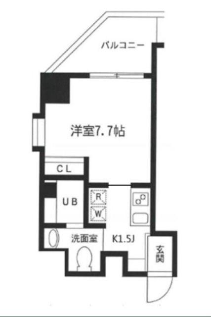 KDXレジデンス御徒町(1K/11階)の間取り写真