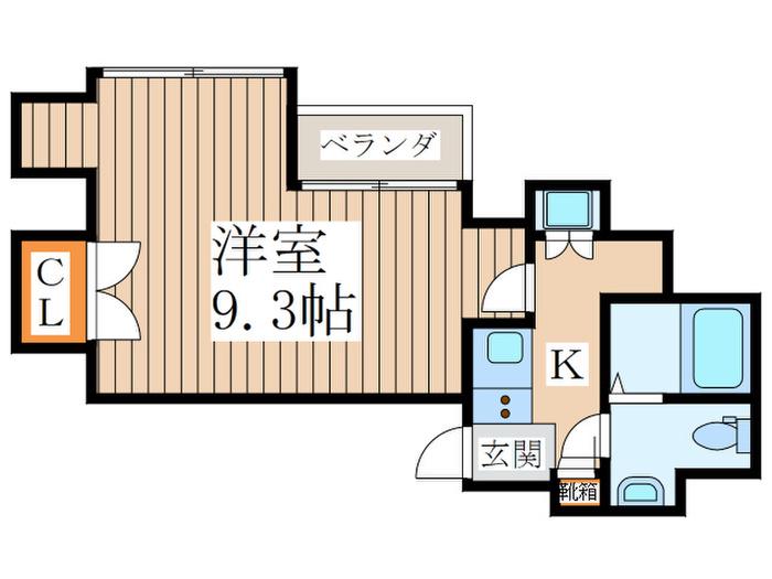 ZELKOVA RESIDENCE(1K/3階)の間取り写真