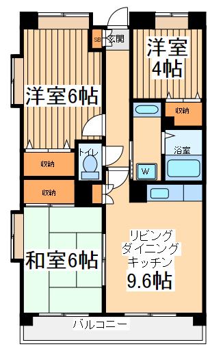 ヴェルドミールヤジマ(3LDK/3階)の間取り写真