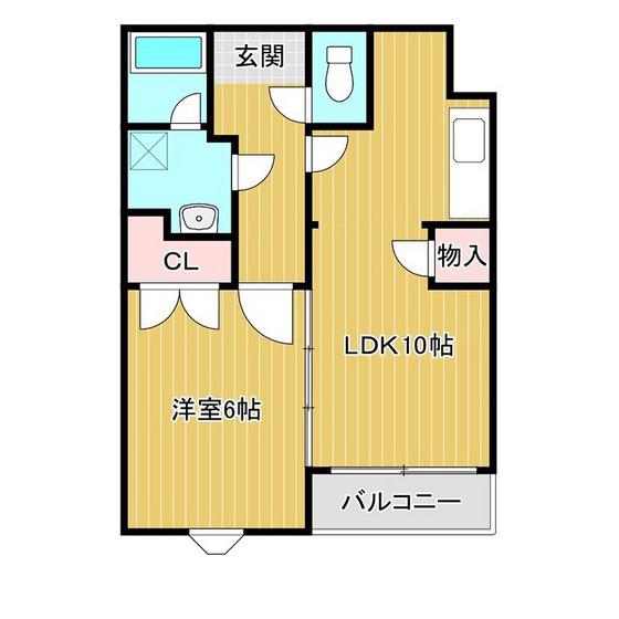 ラ・ヴィラ大沢野(1LDK/4階)の間取り写真