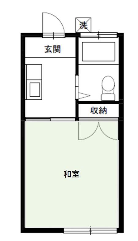 ホワイトルーム(1K/1階)の間取り写真