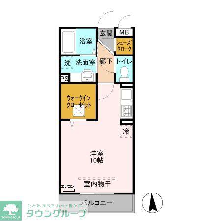 カッセル(ワンルーム/1階)の間取り写真