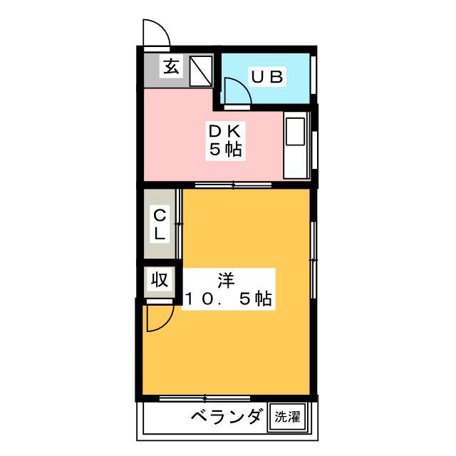 アールビル(1K/4階)の間取り写真
