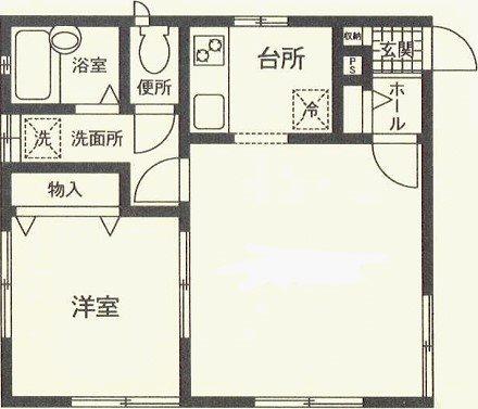 プランドール小倉(1LDK/2階)の間取り写真