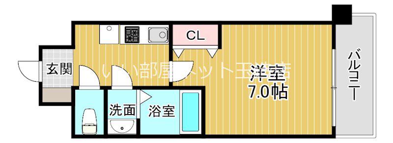 LIVIAZ OSAKA VERITE(1K/9階)の間取り写真